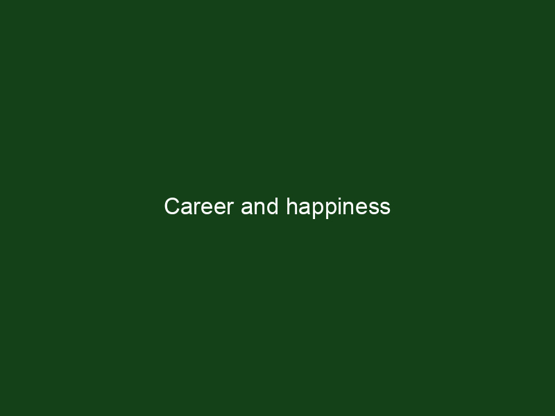 Career and happiness