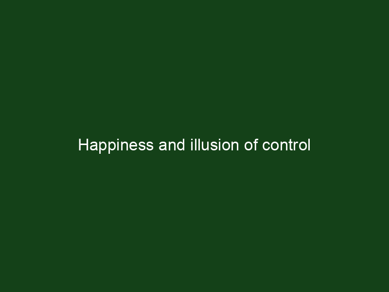 Happiness and illusion of control